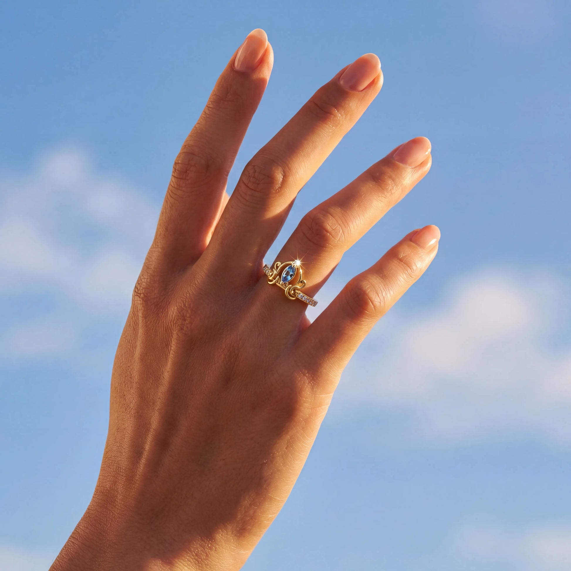 ANILLO PANDORA CENICIENTA DISNEY PRINCESA ORO 14K .925 ZOCALO ONLINE