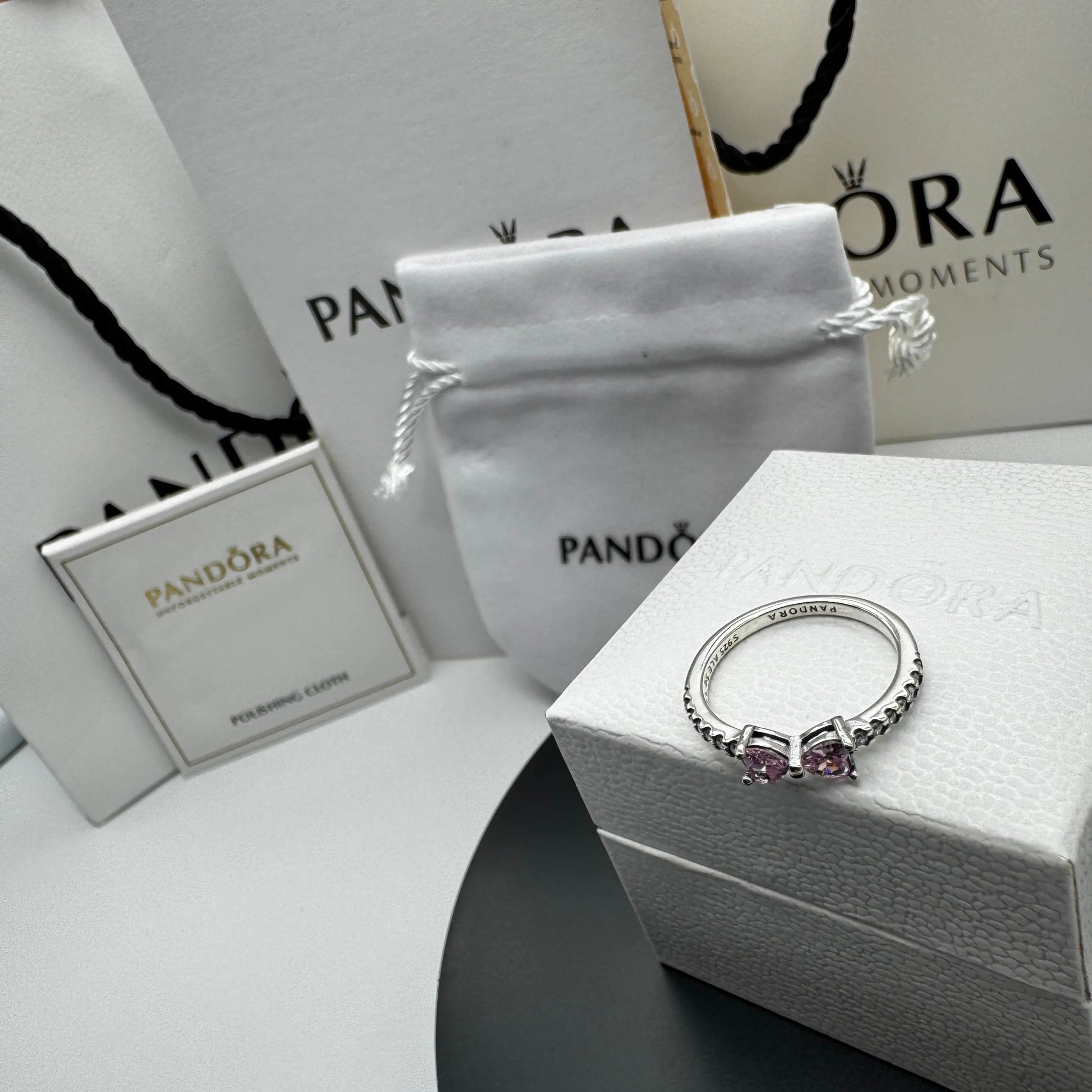 ANILLO PANDORA LAZO MOÑO ROSA PLATA .925 ACCESORIOS ZOCALO ONLINE