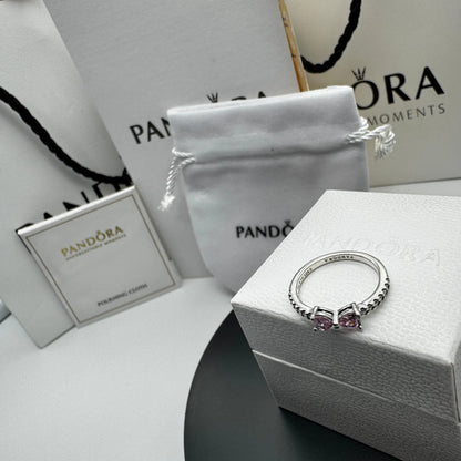 ANILLO PANDORA LAZO MOÑO ROSA PLATA .925 ACCESORIOS ZOCALO ONLINE