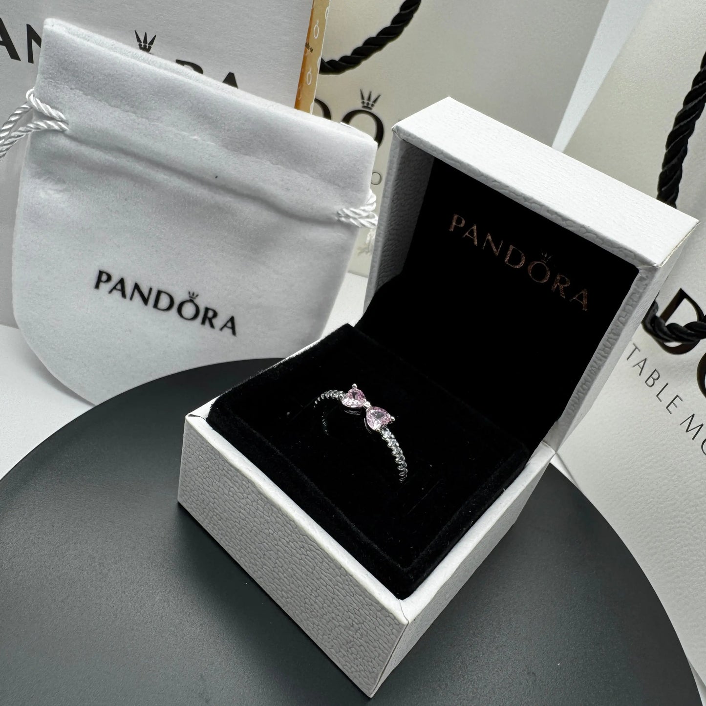 ANILLO PANDORA LAZO MOÑO ROSA PLATA .925 ACCESORIOS ZOCALO ONLINE