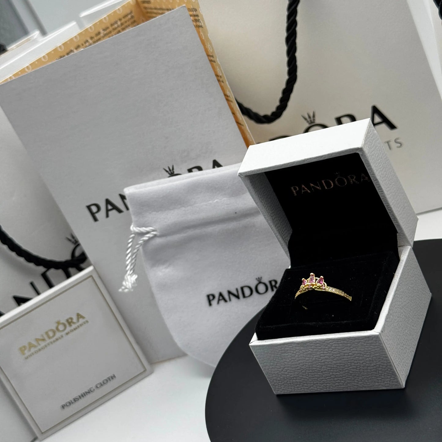 ANILLO PANDORA PINCESA DISNEY RAPUNZEL TIARA DORADO ZOCALO ONLINE