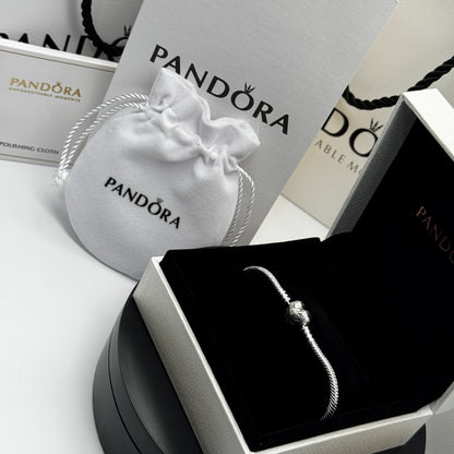PANDORA S925 HEART SNAKE BRACELET