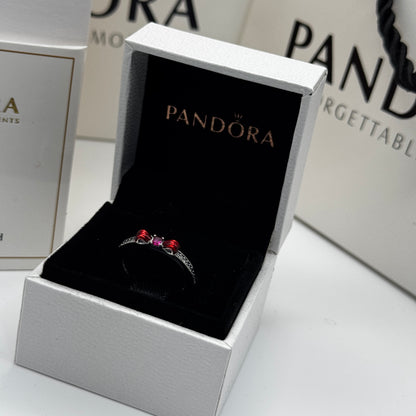 PANDORA RAISED HEART PROMISE RING NAVY BLUE + GIFT KIT 