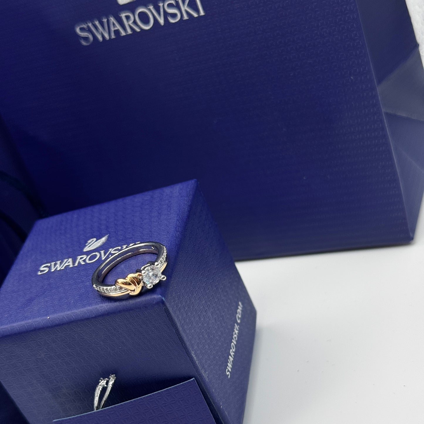 SWAROVSKI CRYSTAL ETERNAL HEART PROMISE RING + GIFT KIT 