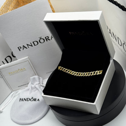 PANDORA TENNIS TIMELESS PAVE BRILLIANT SILVER BRACELET + GIFT KIT 