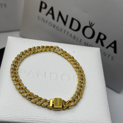 PANDORA TENNIS TIMELESS PAVE BRILLIANT SILVER BRACELET + GIFT KIT 