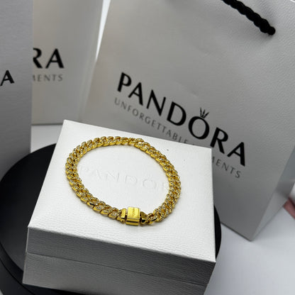 PANDORA TENNIS TIMELESS PAVE BRILLIANT SILVER BRACELET + GIFT KIT 