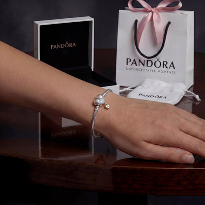BRAZALETE PULSERA PANDORA MOMENTS CORAZON DISNEY PLATA .925 + KIT DE REGALO ZOCALO ONLINE