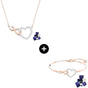 SWAROVSKI INFINITY HEART NECKLACE AND BRACELET SET ROSE GOLD