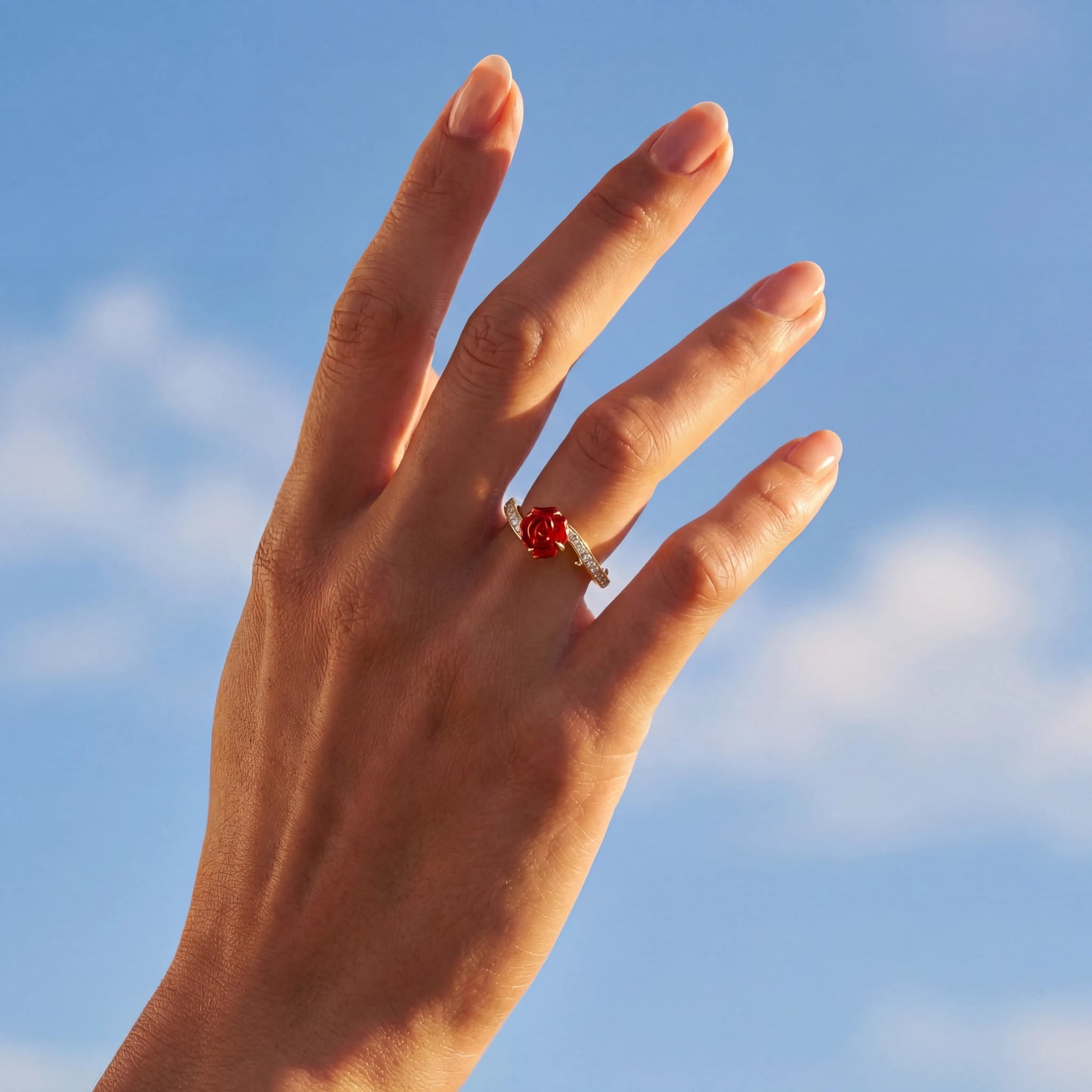 ANILLO PANDORA PRINCESA DISNEY BELLA Y LA BESTIA ROSA ENCANTADA ORO 14K ZOCALO ONLINE
