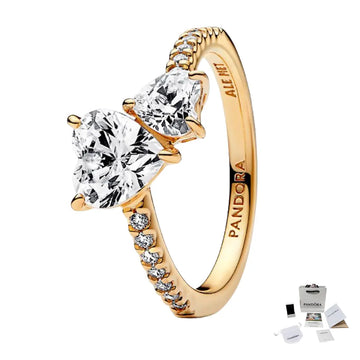 Anillo Promesa Doble Corazón Pandora