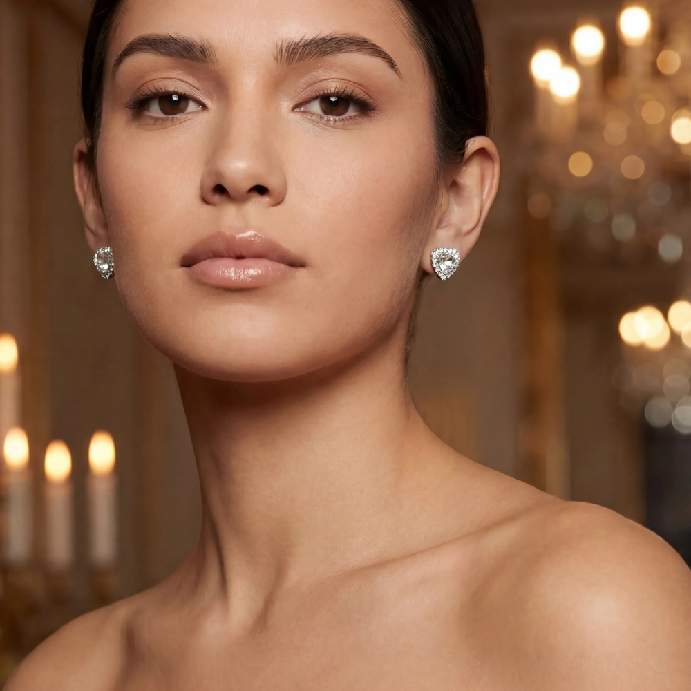 ARETES PENDIENTES CORAZON ARIANA GRANDE SWAROVSKI + KIT DE REGALO ZOCALO ONLINE