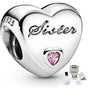 CHARM PANDORA SISTER HERMANA CORAZON AMOR PLATA 925