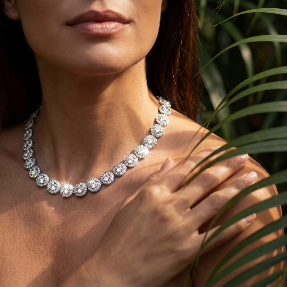 SET CONJUNTO COLLAR + PULSERA + ARETES SWAROVSKI ANGELIC ZOCALO ONLINE