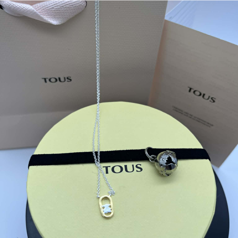 COLLAR TOUS DIJE ORO OSO TEDDY BEAR BICOLOR CAMILLE PLATA .925 Y ORO 18K ZOCALO ONLINE
