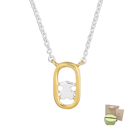 COLLAR TOUS DIJE ORO OSO TEDDY BEAR BICOLOR CAMILLE PLATA .925 Y ORO 18K ZOCALO ONLINE