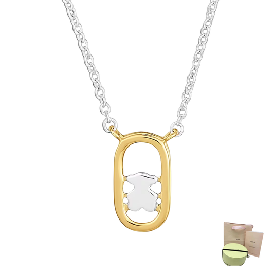 COLLAR TOUS DIJE ORO OSO TEDDY BEAR BICOLOR CAMILLE PLATA .925 Y ORO 18K ZOCALO ONLINE