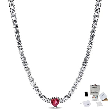 Collar Corazón Rojo Amor Pandora