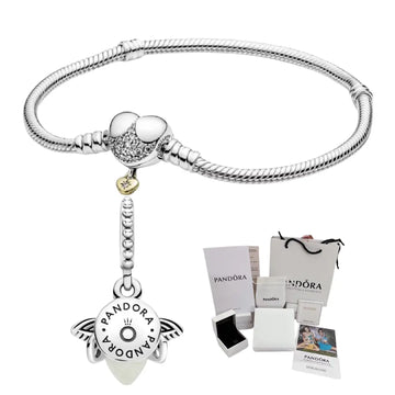 Set Pulsera Corazón Disney + Charm Evangeline Luciérnaga Pandora