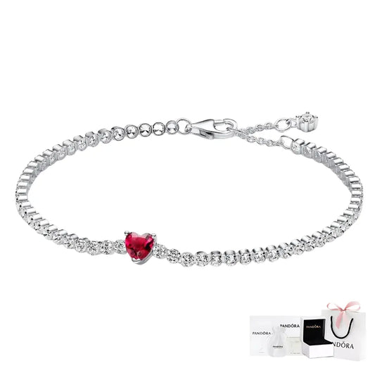 PULSERA PANDORA TENIS CORAZON ROJO + KIT DE REGALO ZOCALO ONLINE