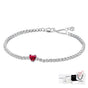 PULSERA BRAZALETE PANDORA TENIS CORAZON ROJO BRILLANTE + KIT DE REGALO