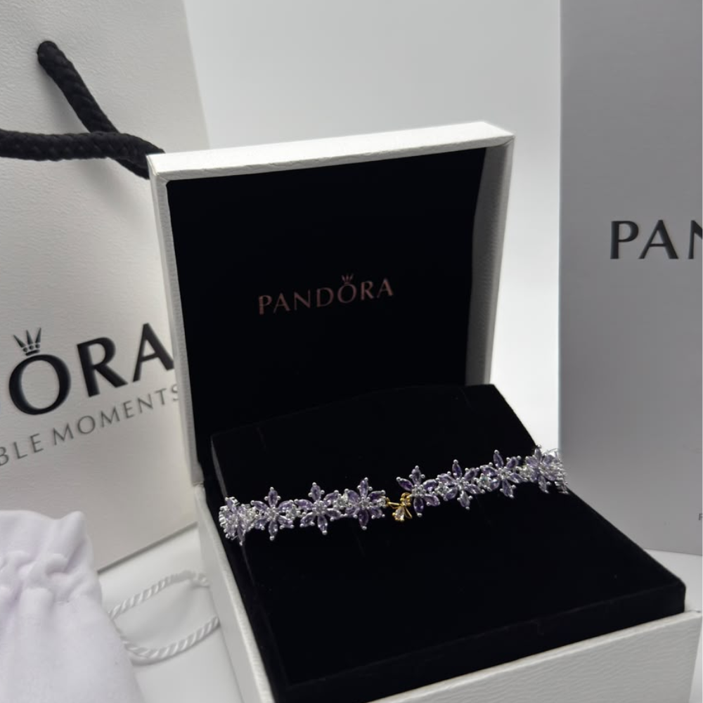 PULSERA BRAZALETE PANDORA HERBARIO FLORES BRIDGERTON PLATA .925 ZOCALO ONLINE