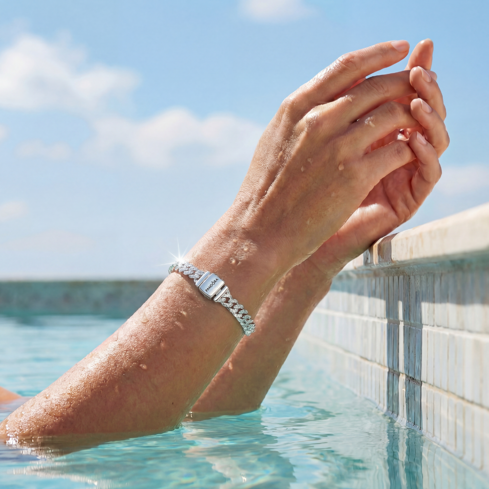 PULSERA PANDORA TENIS TIMELESS PAVE BRILLANTE PLATA + KIT DE REGALO ZOCALO ONLINE