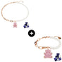 SET CONJUNTO PULSERA Y COLLAR TEDDY BEAR OSO SWAROVSKI PERLAS