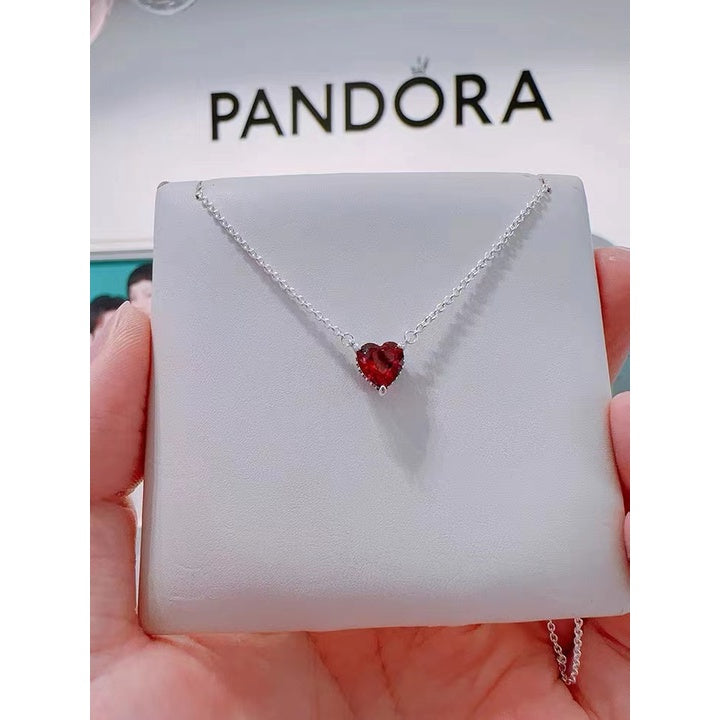 COLLAR CORAZON ROJO LOVE PANDORA S 925 - ZOCALO ONLINE